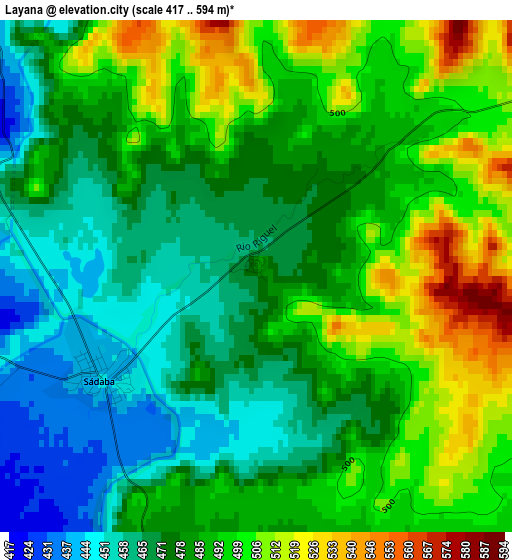 Layana elevation map