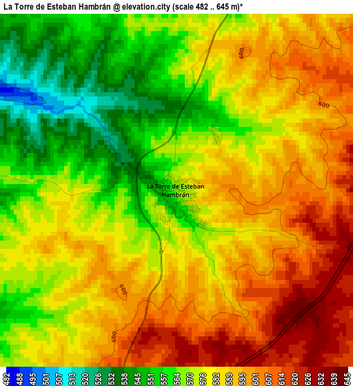 La Torre de Esteban Hambrán elevation map