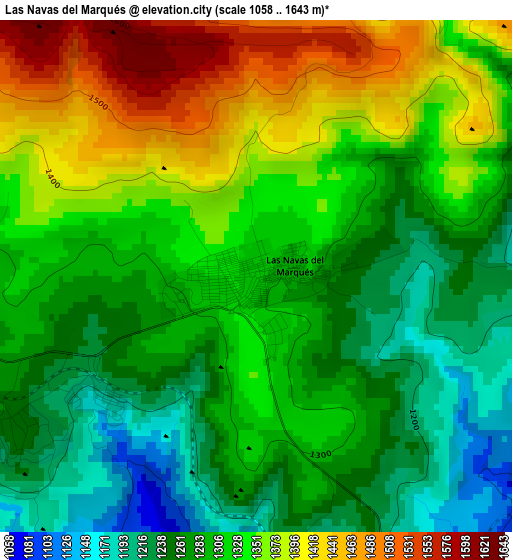 Las Navas del Marqués elevation map