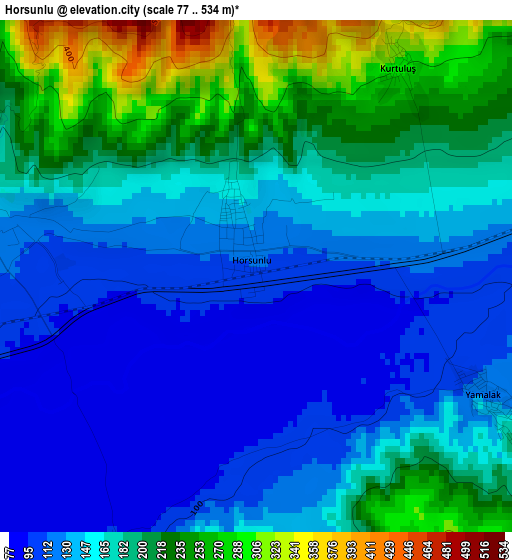 Horsunlu elevation map