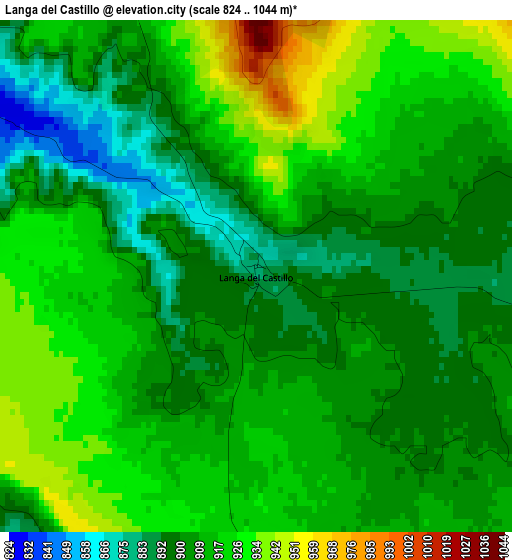 Langa del Castillo elevation map