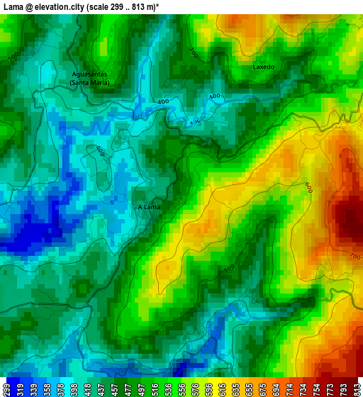 Lama elevation map