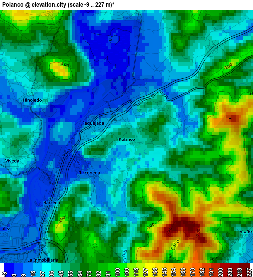 Polanco elevation map