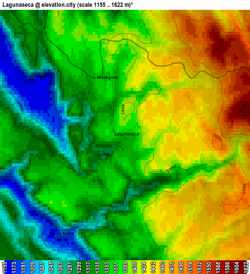 Lagunaseca elevation map