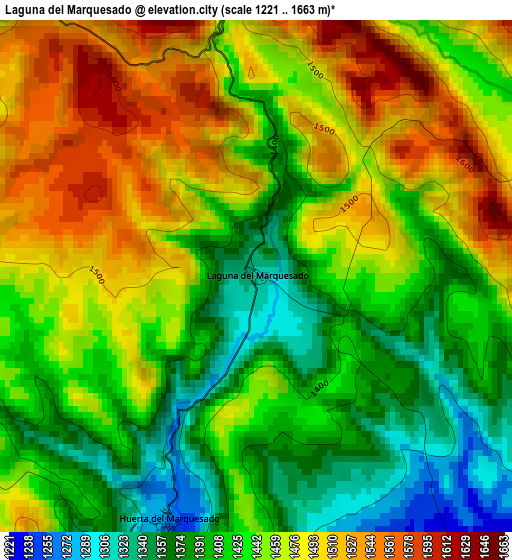 Laguna del Marquesado elevation map