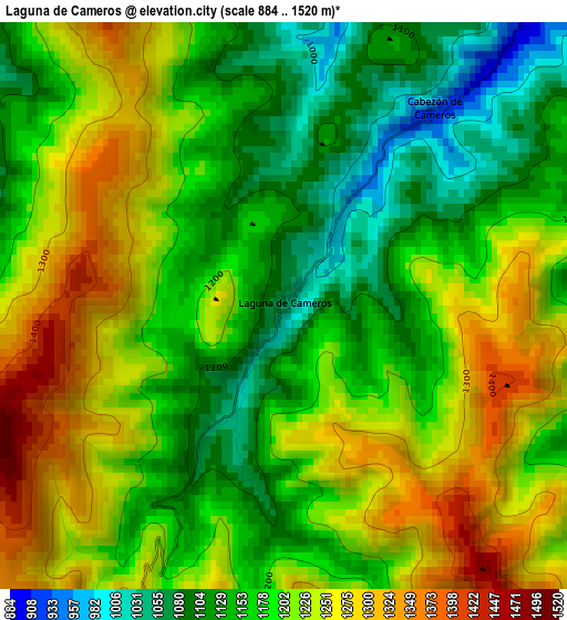 Laguna de Cameros elevation map