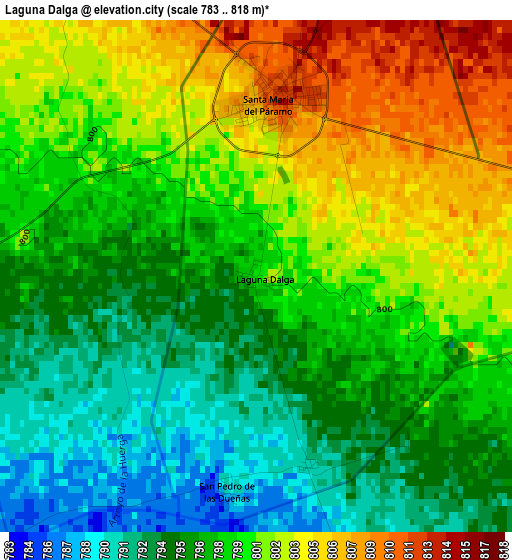 Laguna Dalga elevation map