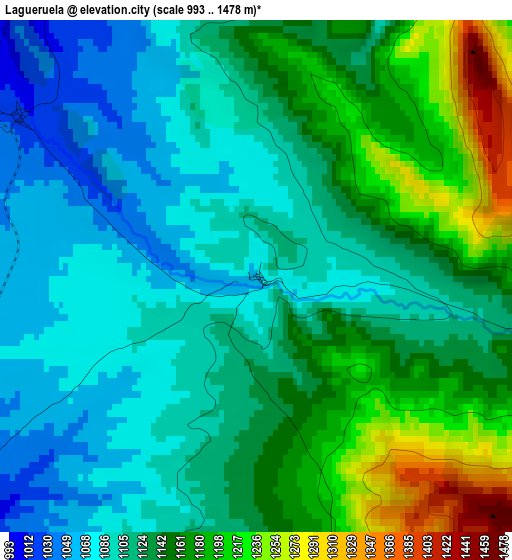 Lagueruela elevation map