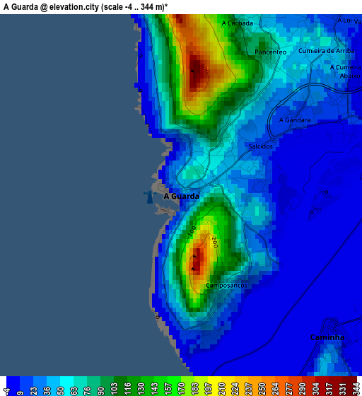 A Guarda elevation map