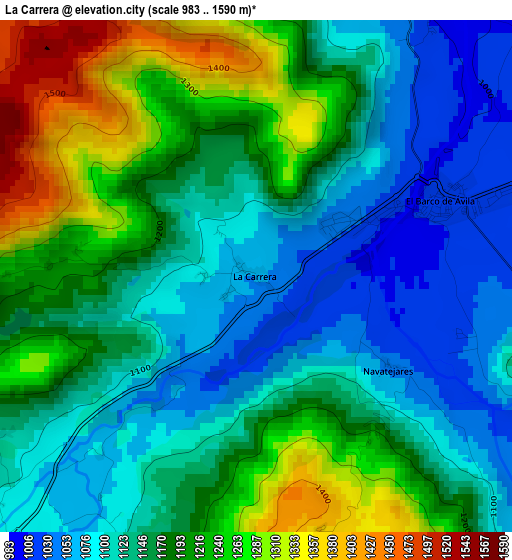 La Carrera elevation map