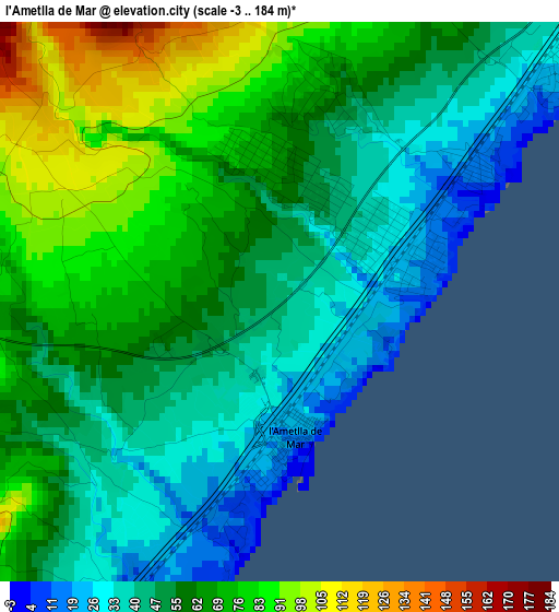 l'Ametlla de Mar elevation map