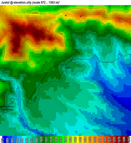 Justel elevation map