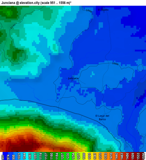 Junciana elevation map