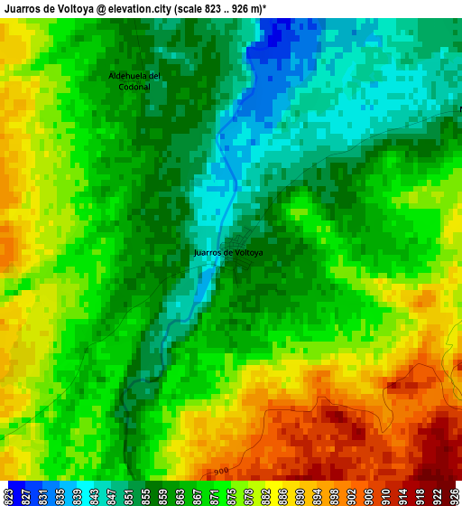 Juarros de Voltoya elevation map