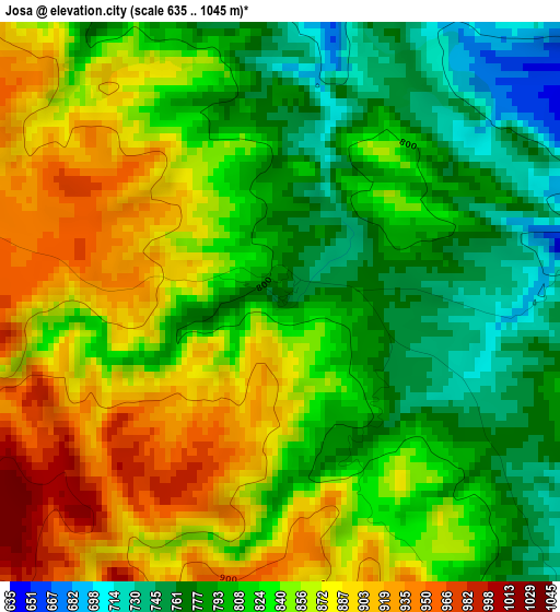 Josa elevation map