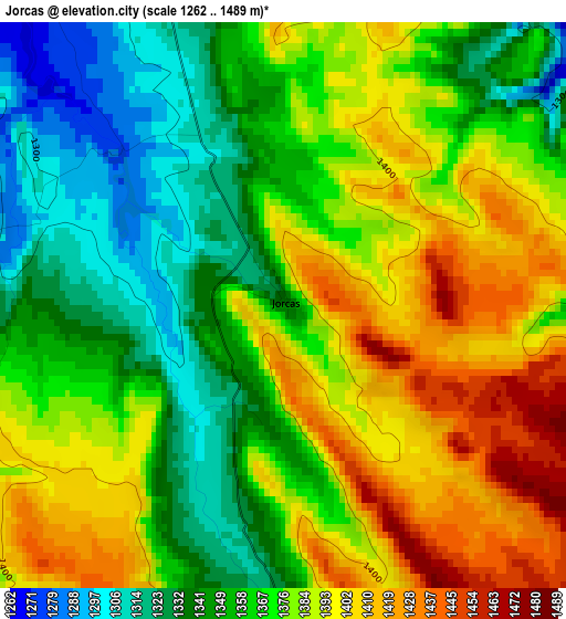 Jorcas elevation map