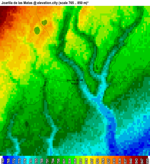 Joarilla de las Matas elevation map