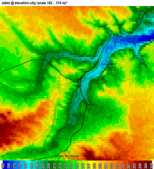 Jatiel elevation map