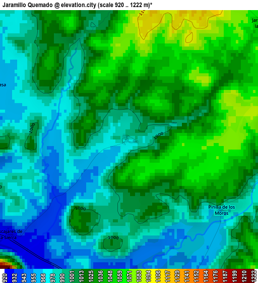 Jaramillo Quemado elevation map