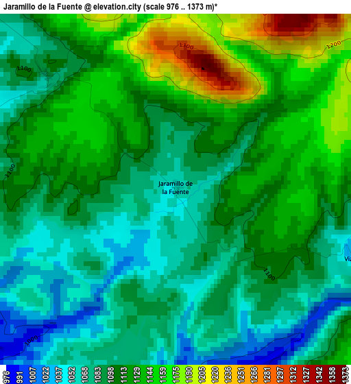 Jaramillo de la Fuente elevation map