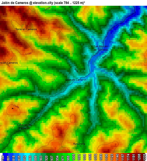 Jalón de Cameros elevation map