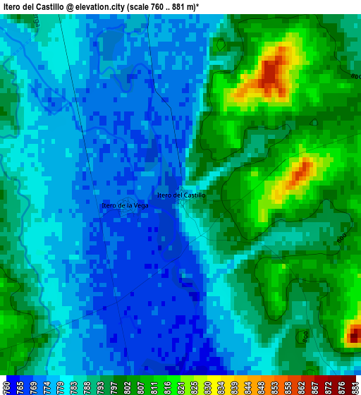 Itero del Castillo elevation map