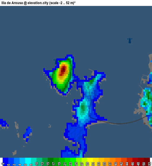 Illa de Arousa elevation map
