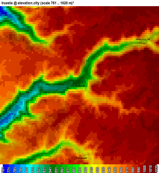 Irueste elevation map