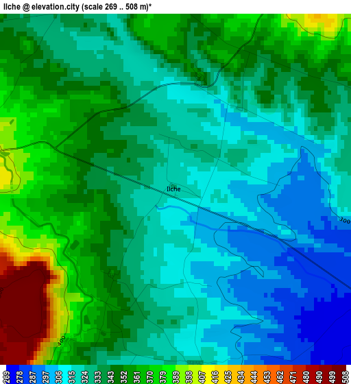 Ilche elevation map