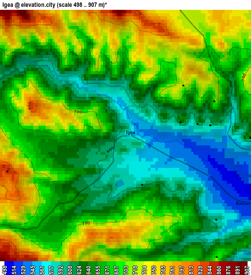 Igea elevation map