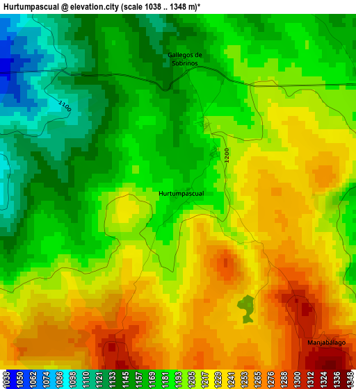 Hurtumpascual elevation map