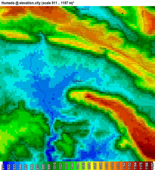 Humada elevation map