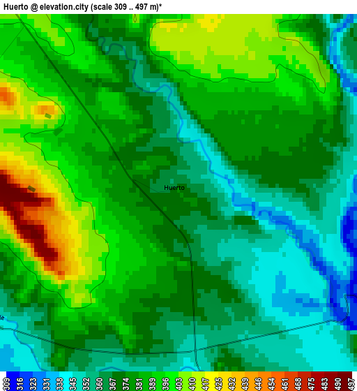 Huerto elevation map