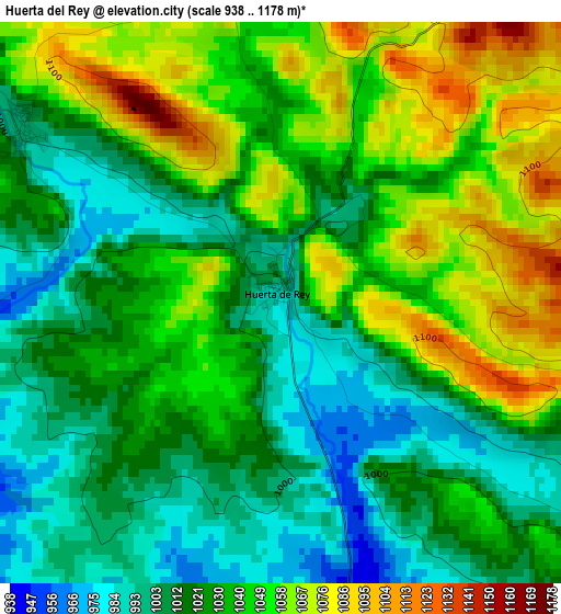 Huerta del Rey elevation map