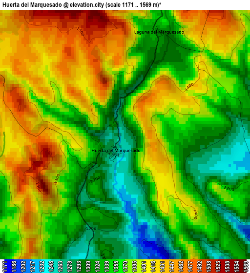 Huerta del Marquesado elevation map