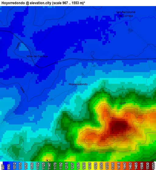 Hoyorredondo elevation map