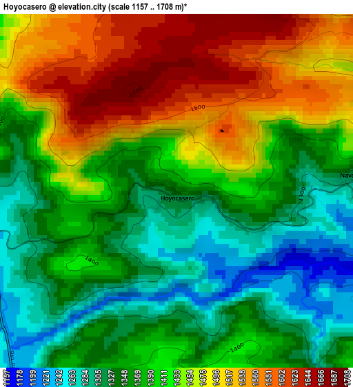 Hoyocasero elevation map