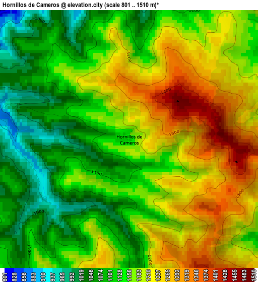 Hornillos de Cameros elevation map