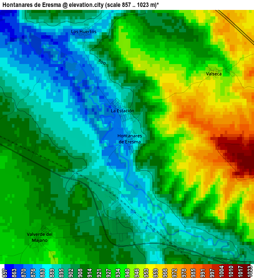 Hontanares de Eresma elevation map