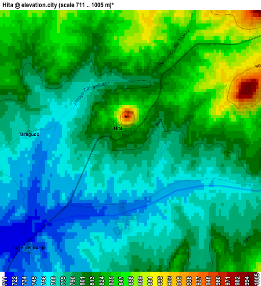 Hita elevation map