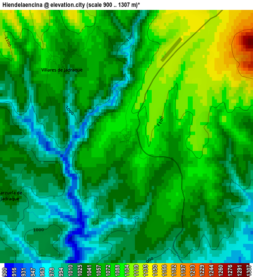 Hiendelaencina elevation map