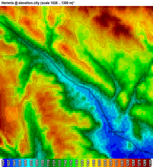 Herrería elevation map