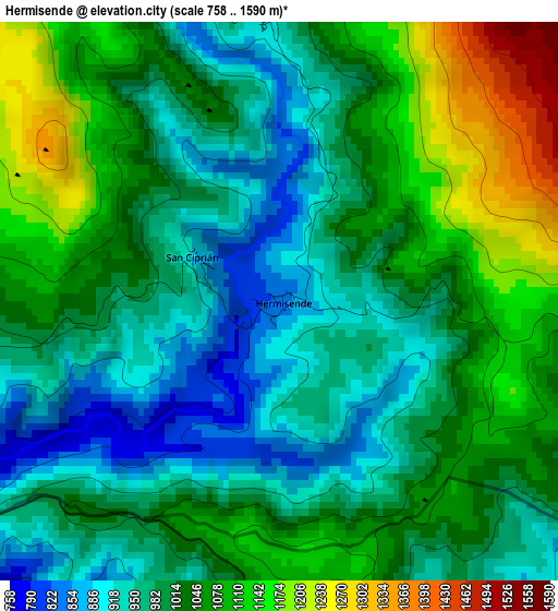 Hermisende elevation map