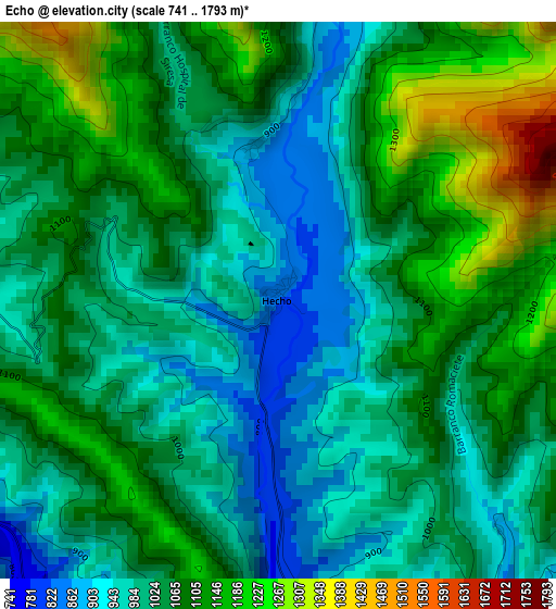 Echo elevation map