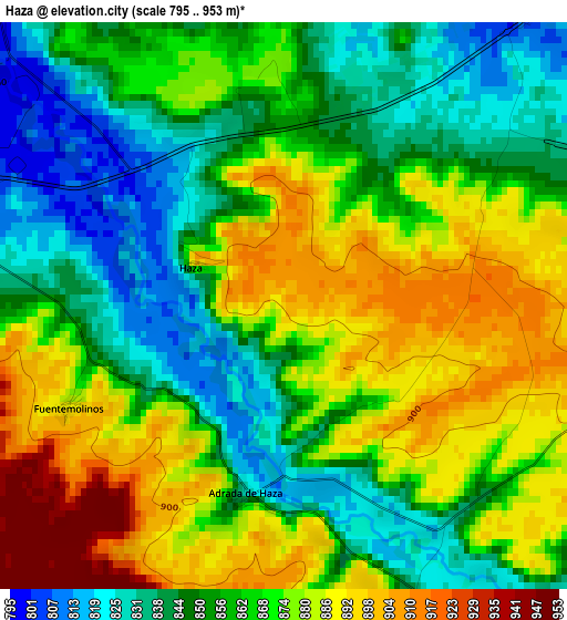 Haza elevation map