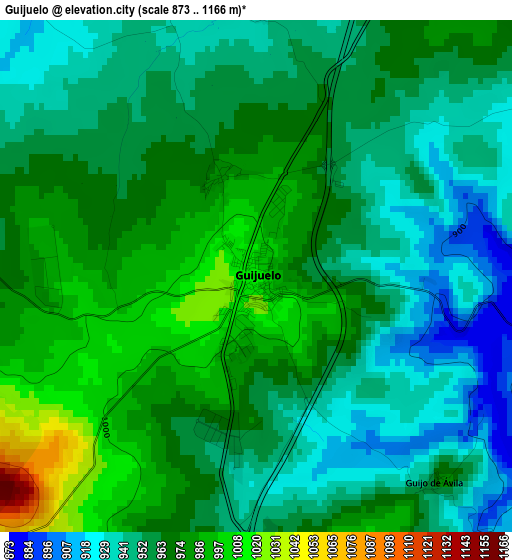 Guijuelo elevation map