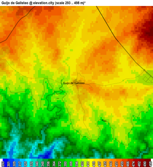 Guijo de Galisteo elevation map