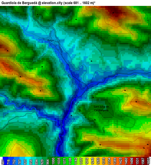 Guardiola de Berguedà elevation map