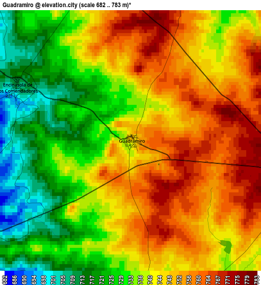 Guadramiro elevation map