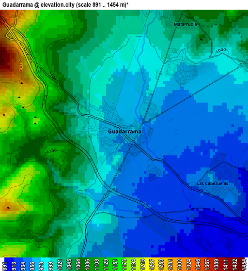 Guadarrama elevation map